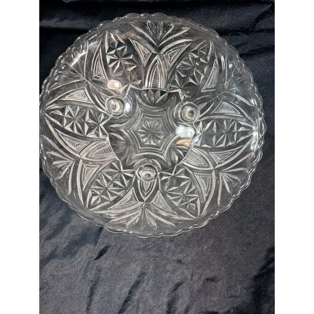 VTG Hobstar /Fans Design Candy Dish 9.25